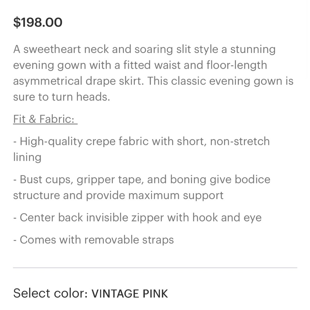 Dress the Population Pink Strapless Slit Gown - Picture 4 of 6